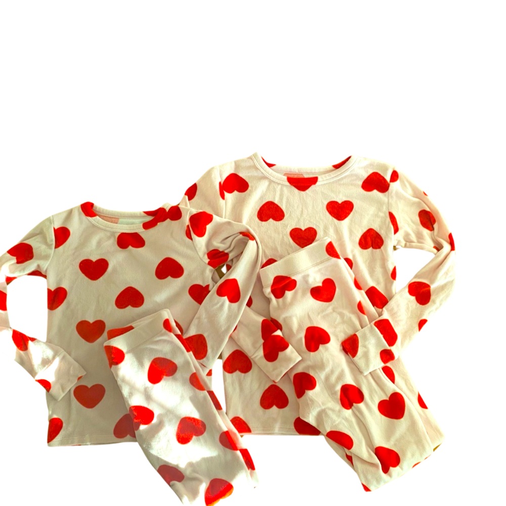 Big Sis Little Sis matching super sofT Pj’s sizes 12 & 6 LIKE NEW